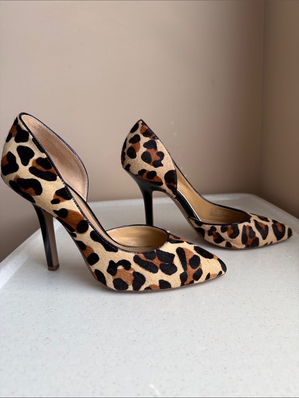 BCBG Paris Leopard Print Pointed Toe High Heels - Women's Fashion Pumps